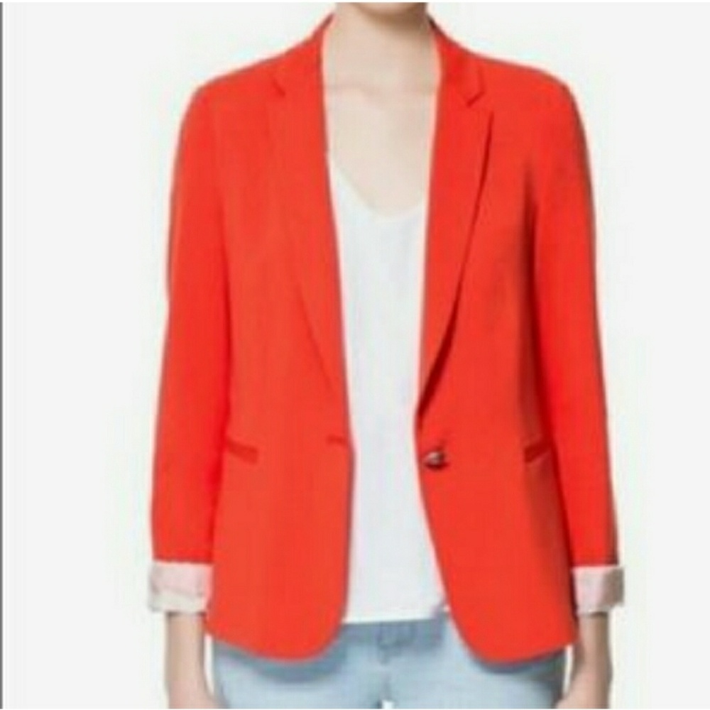 ZARA Basic Red Blazer size Medium