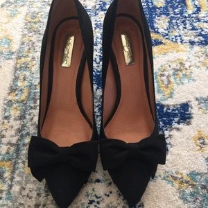Halogen - Black Suede - Bow Pumps