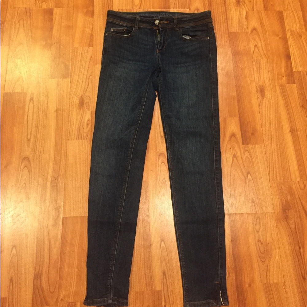 ZARA basic jeans with side zippers