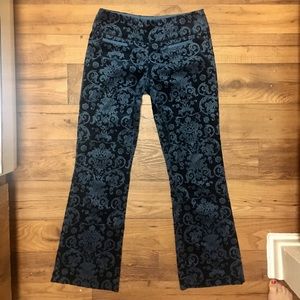 Blue fleur de lis vintage pant