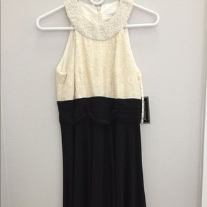 Black and white beaded dress