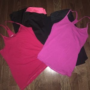 Workout black yoga pants large express razor back