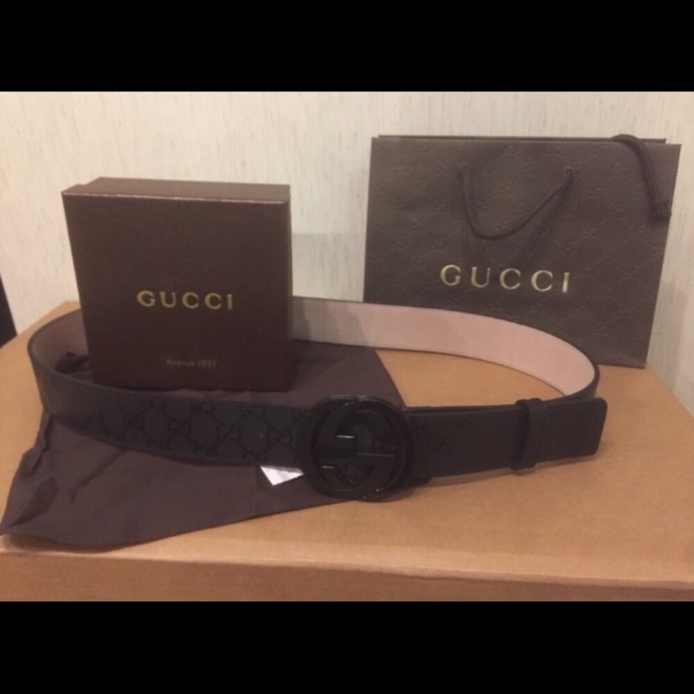 New Gucci signature imprime belt!