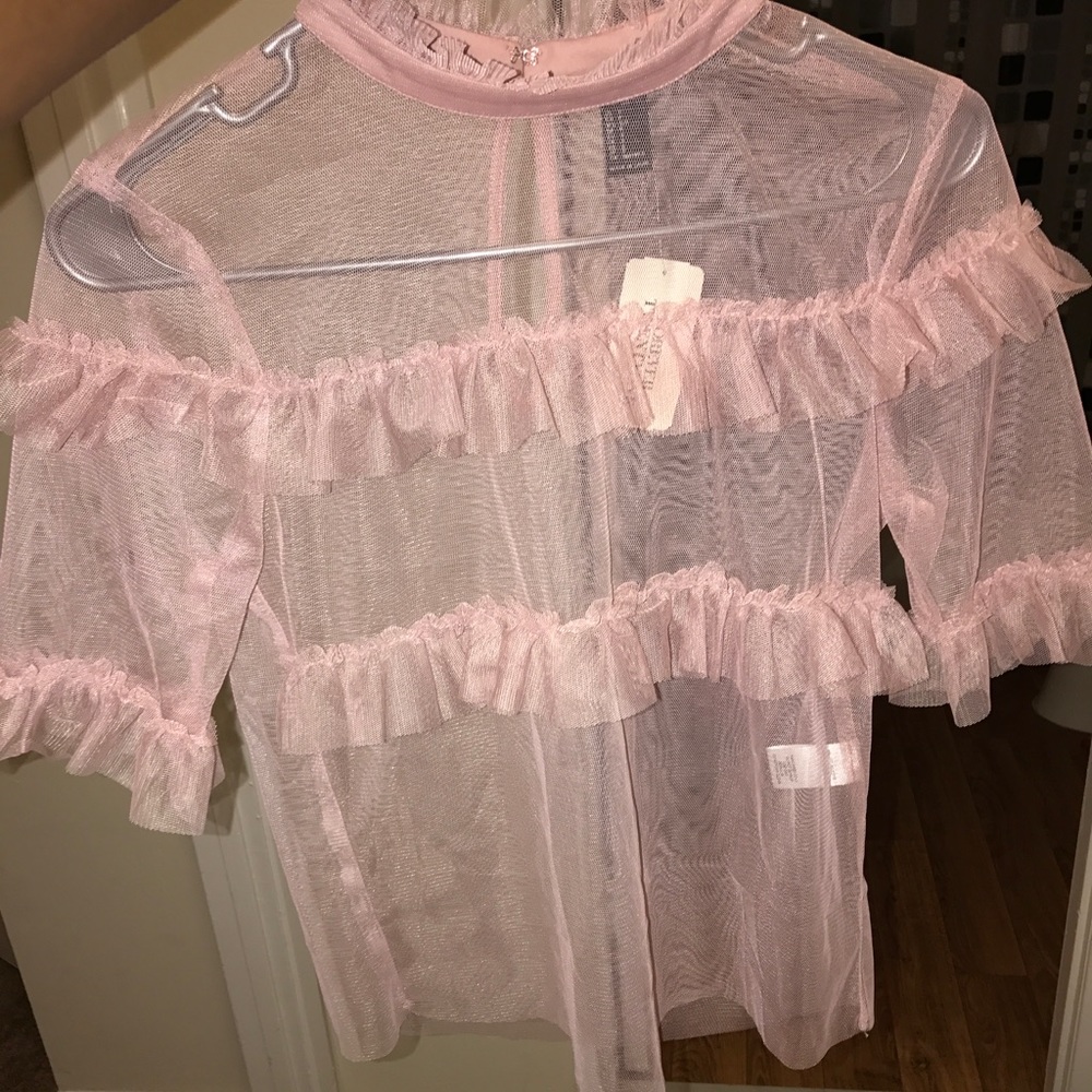 Light pink sheer shirt