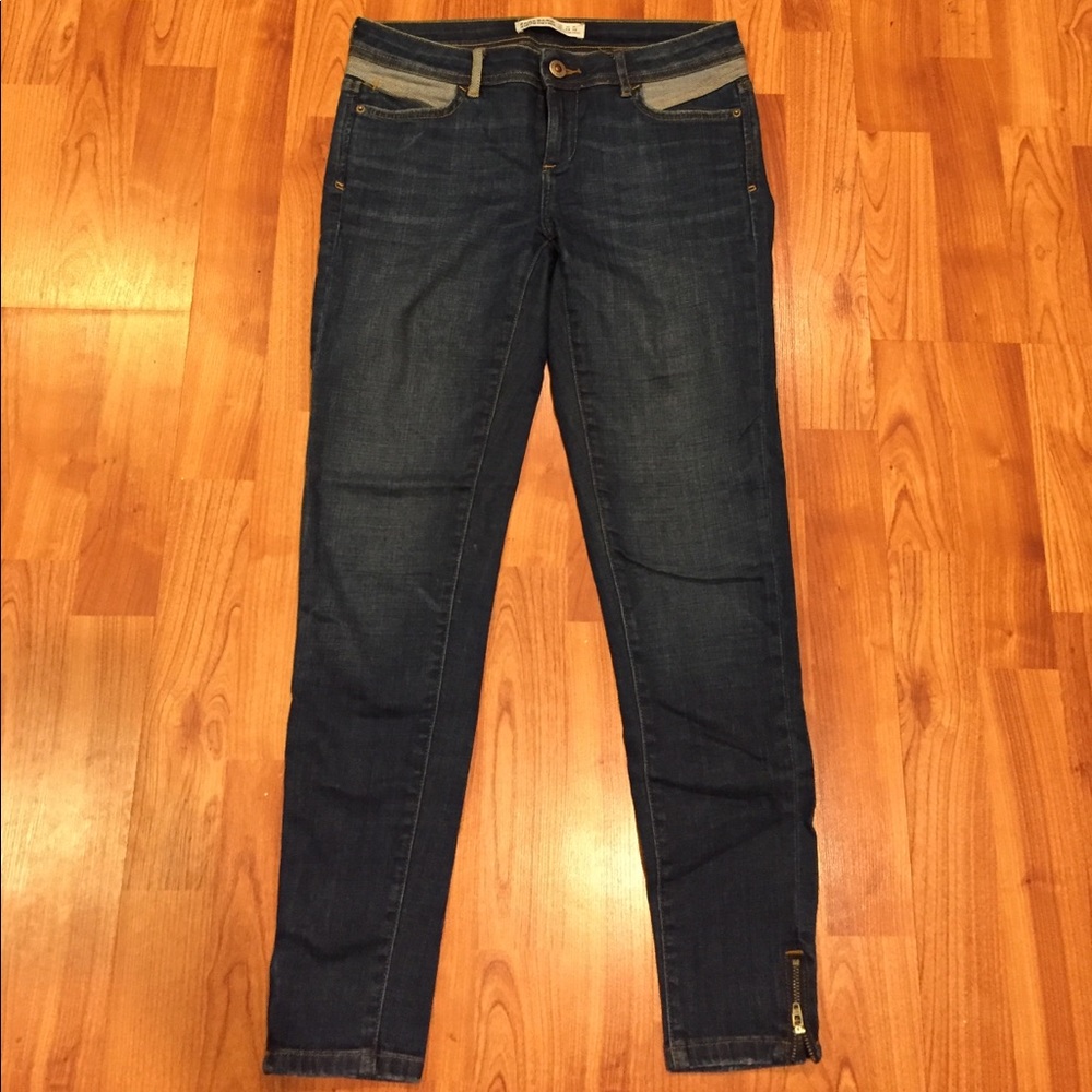 ZARA basic jeans with side zippers