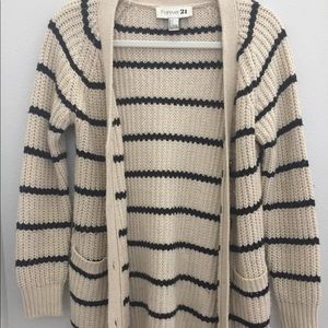 Tan and black cardigan