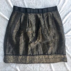 🎄Ann Taylor Gold Fleck Holiday Skirt Tool Overlay