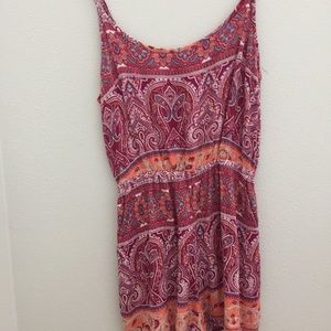 Pink printed romper