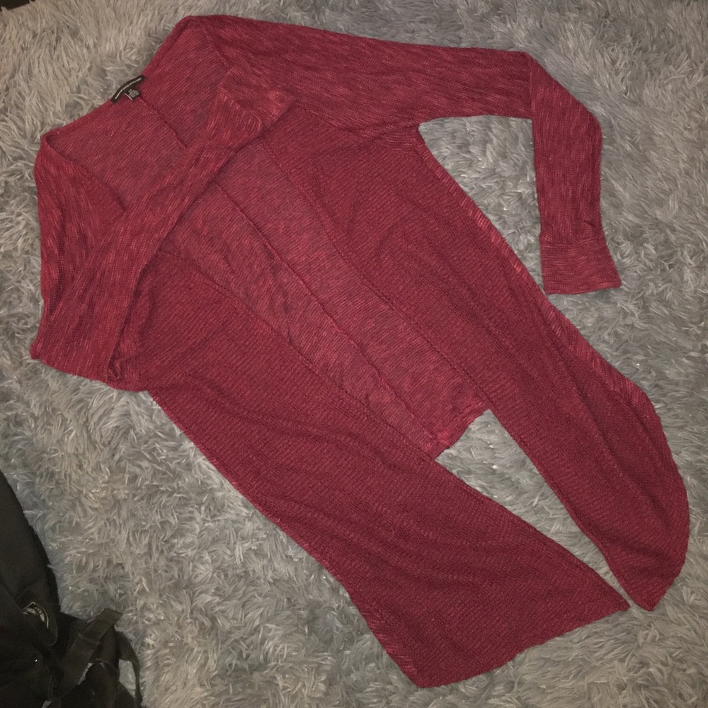 Burgundy American Eagle cardigan