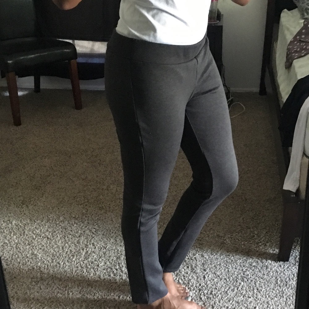 Ann Taylor Solid Gray Pants/Sweatpants/Leggings