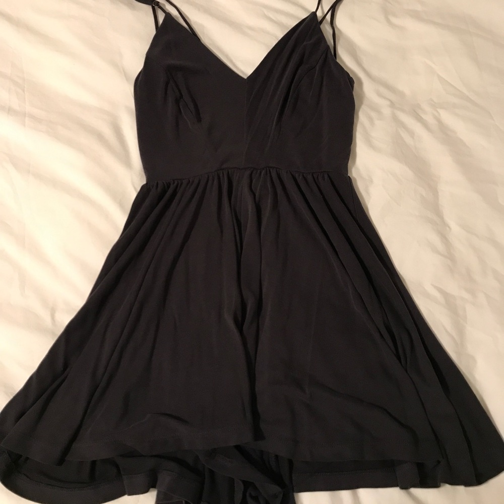 Dark grey strappy romper
