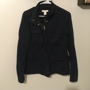 Navy Blue Bomber Jacket
