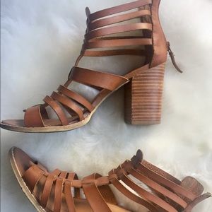 Urban Outfitters tan gladiator heels