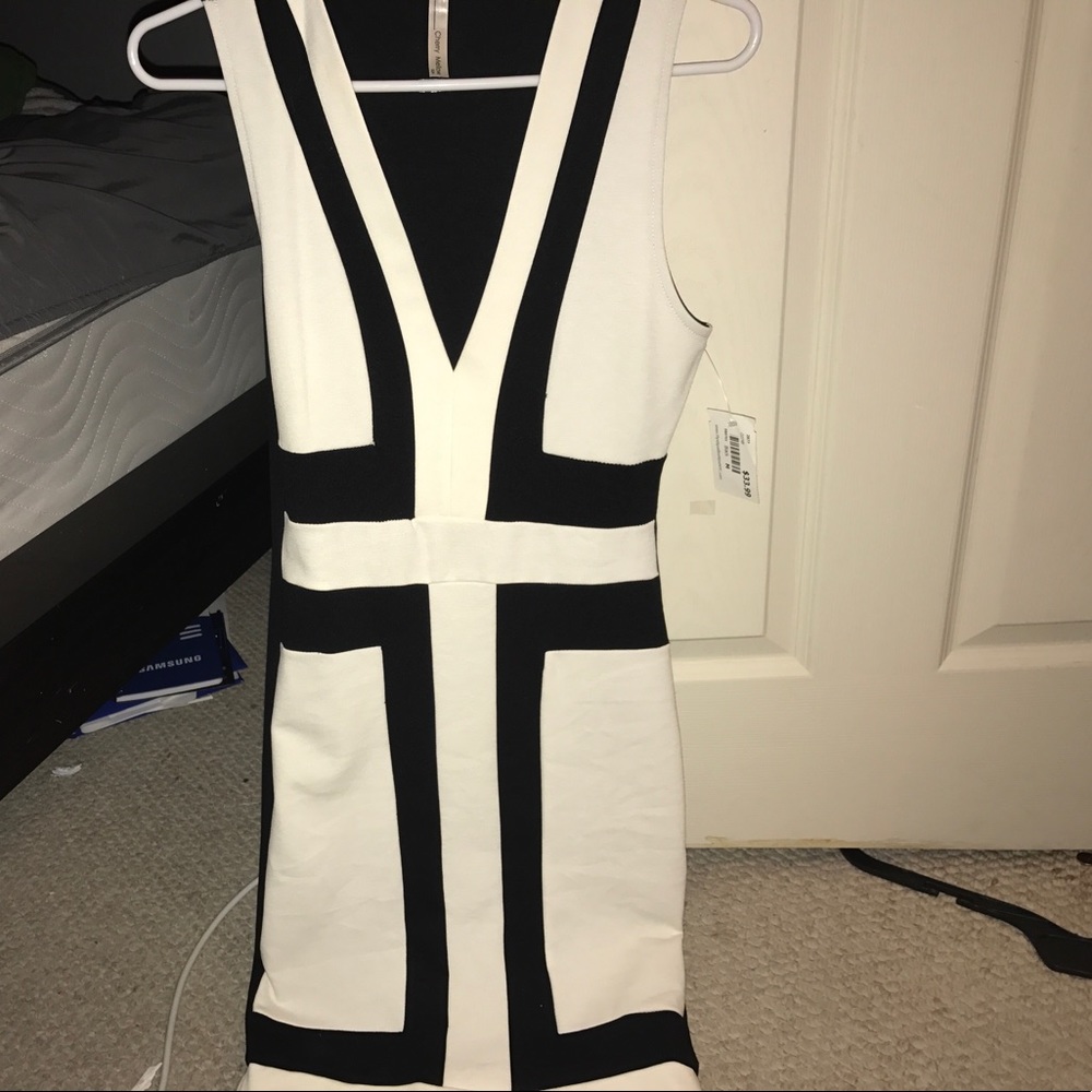 Black & white tight dress from mystique