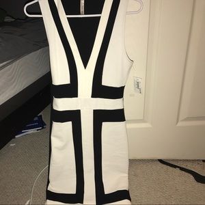 Black & white tight dress from mystique