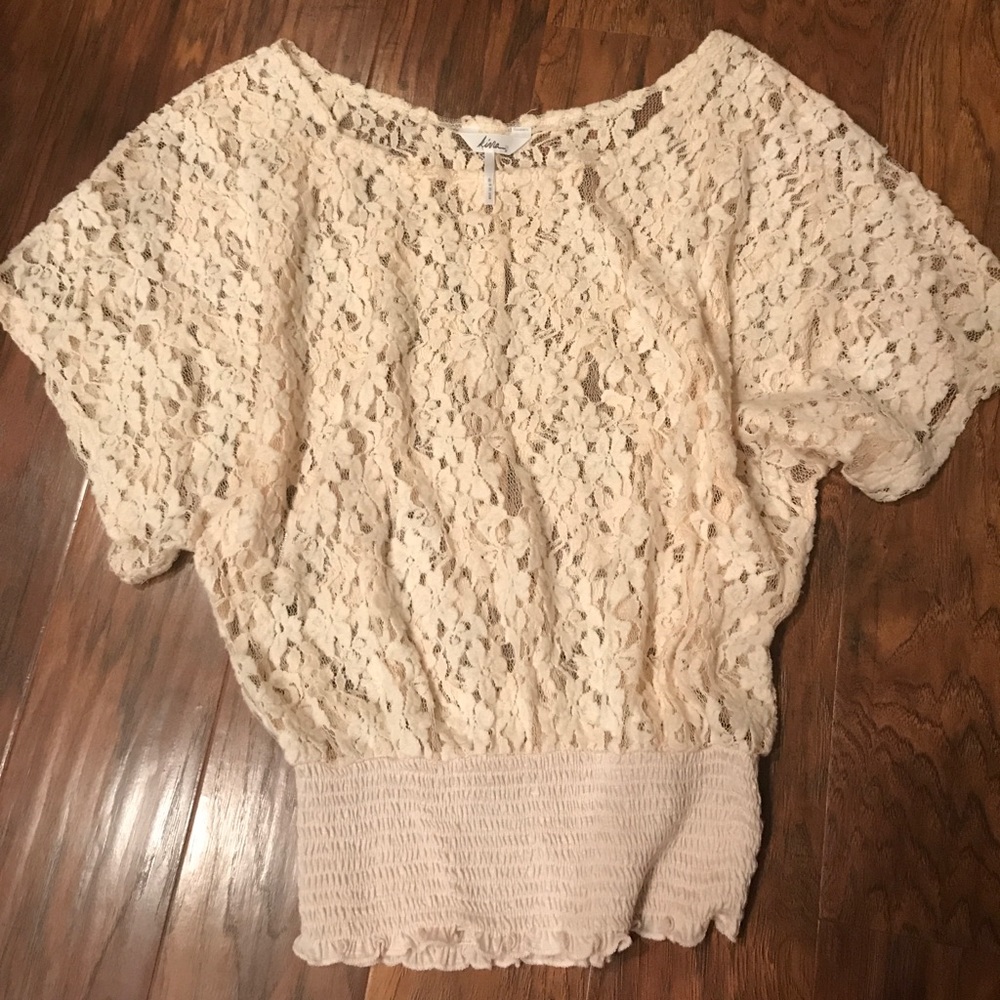 Cream lace top