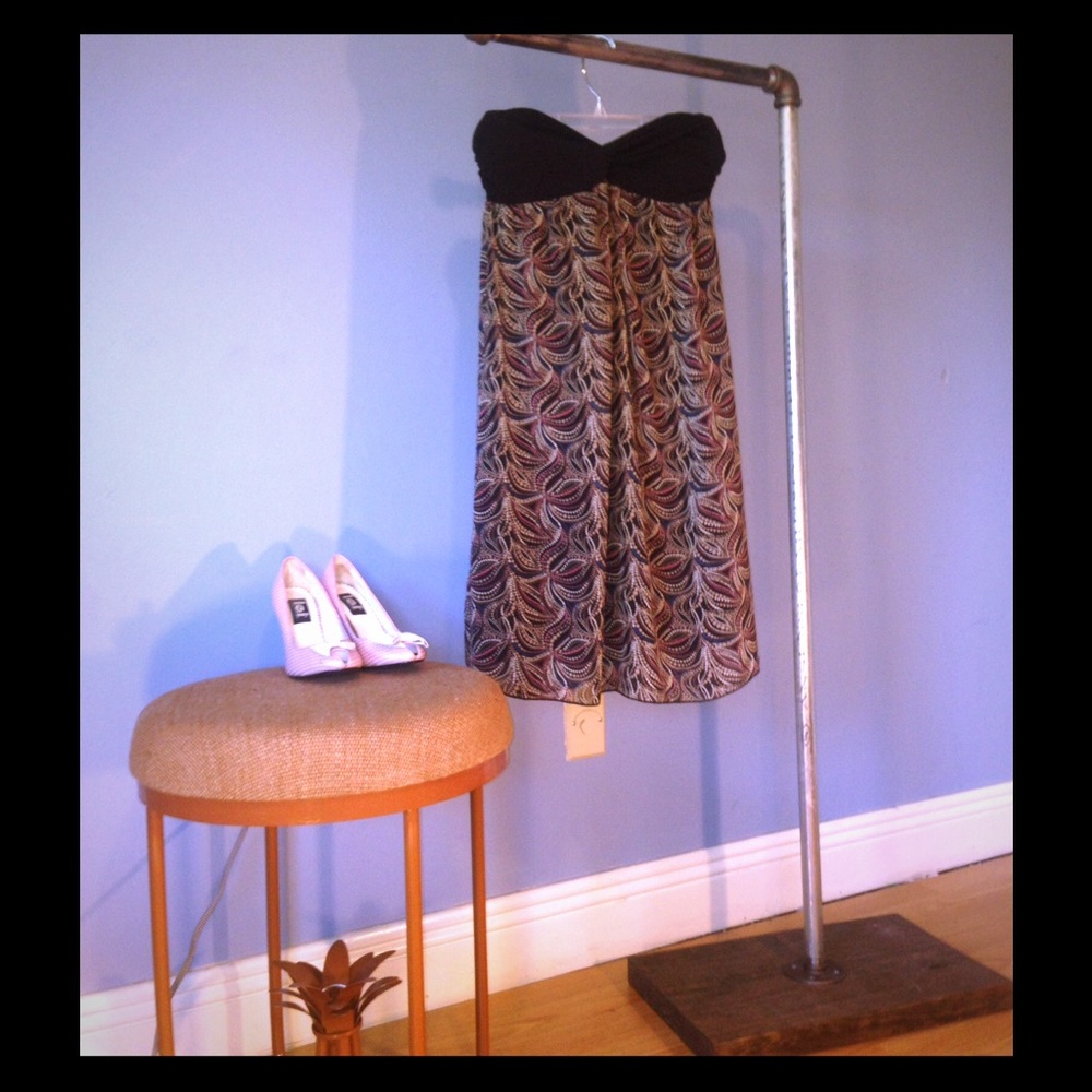 Groovy vintage strapless paisley Dress ✌🏼❤️