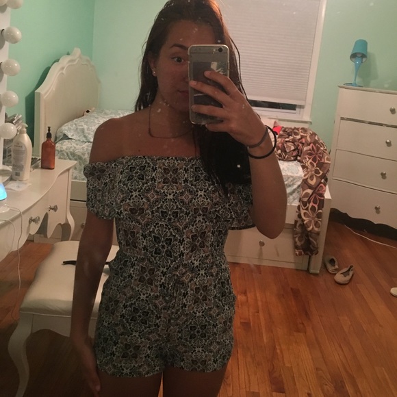 Tilly's Pants - boho off the shoulder romper