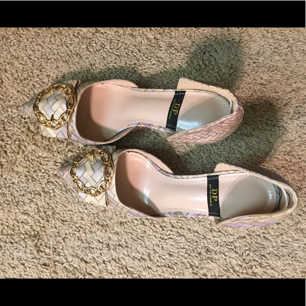 Print knit pattern Heels