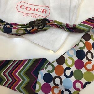 Authentic Coach ponytail scarf