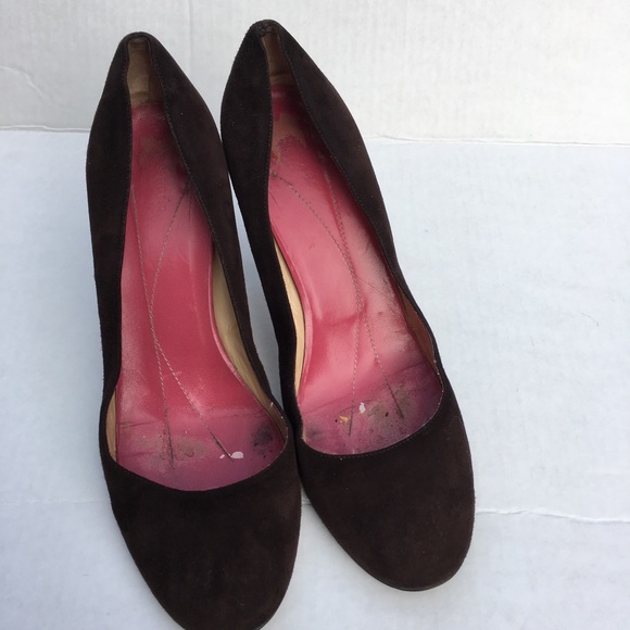 Kate Spade New York brown suede round toe pumps - Picture 3 of 5