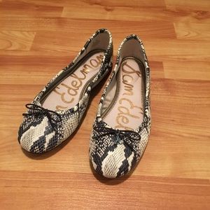 Snake Skin Sam Edelman Flats