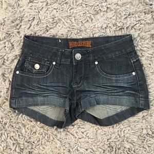 Dark jean shorts