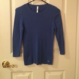 Blue Cable Knit Sweater