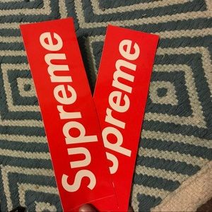SUPREME classic logo stickers two (2) for $8
