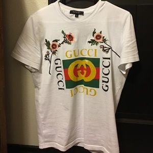 Gucci Flower embroidered shirt