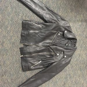 Never worn faux leather jacket. (Forever 21)