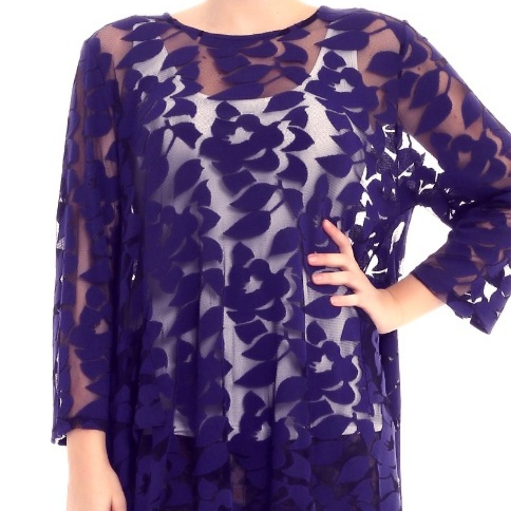 Plus Size jacquard fabric Shirt Blouse Top Tunic