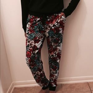 Floral Fleece Joggers