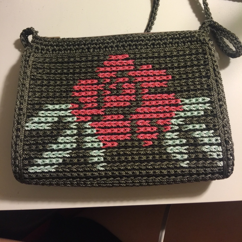 Hand made clutch cross body bag