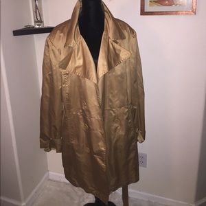 Double Breasted Old Gold Trench