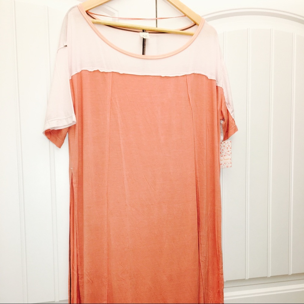 NWT Free People Bandwagon Tunic Salmon Size XS