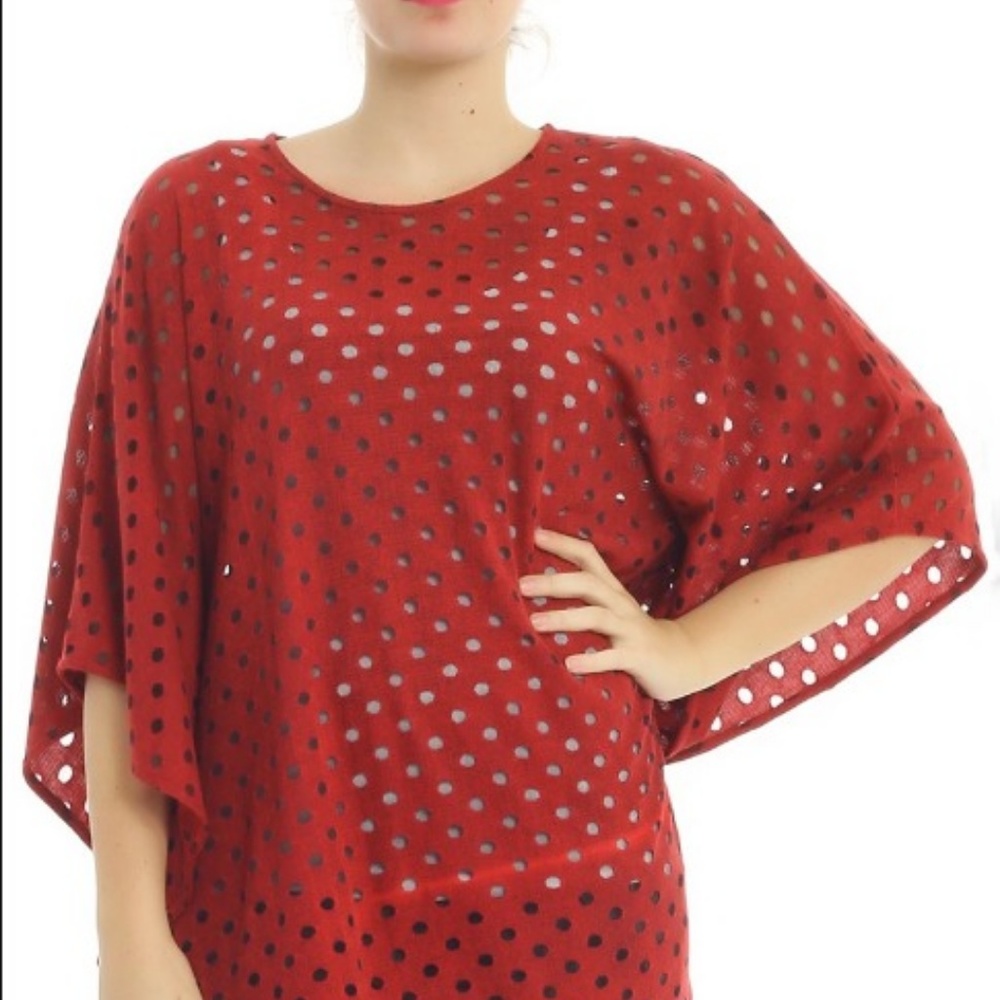 Plus Size devore fabric Shirt Blouse Top Tunic