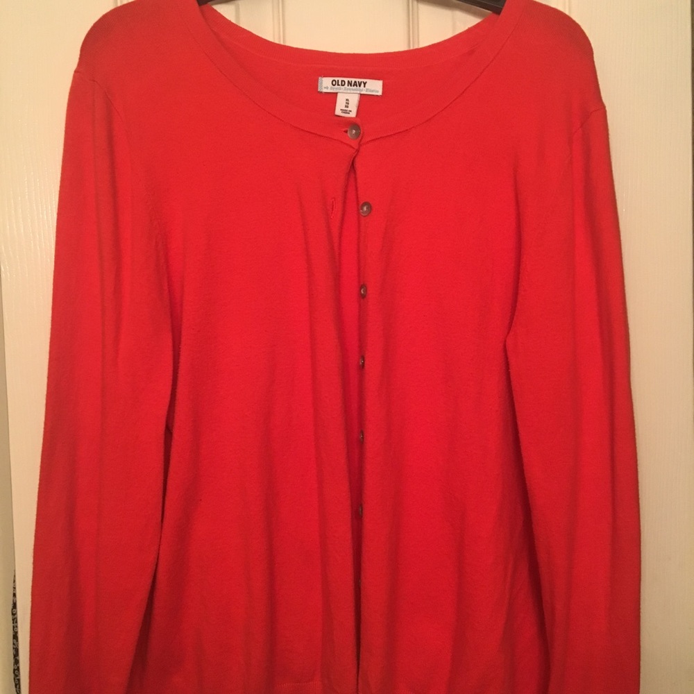 Old Navy - Orange cardigan sweater!