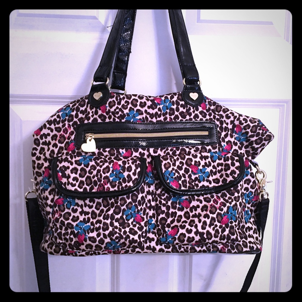 Betsey Johnson cheetah print shoulder bag