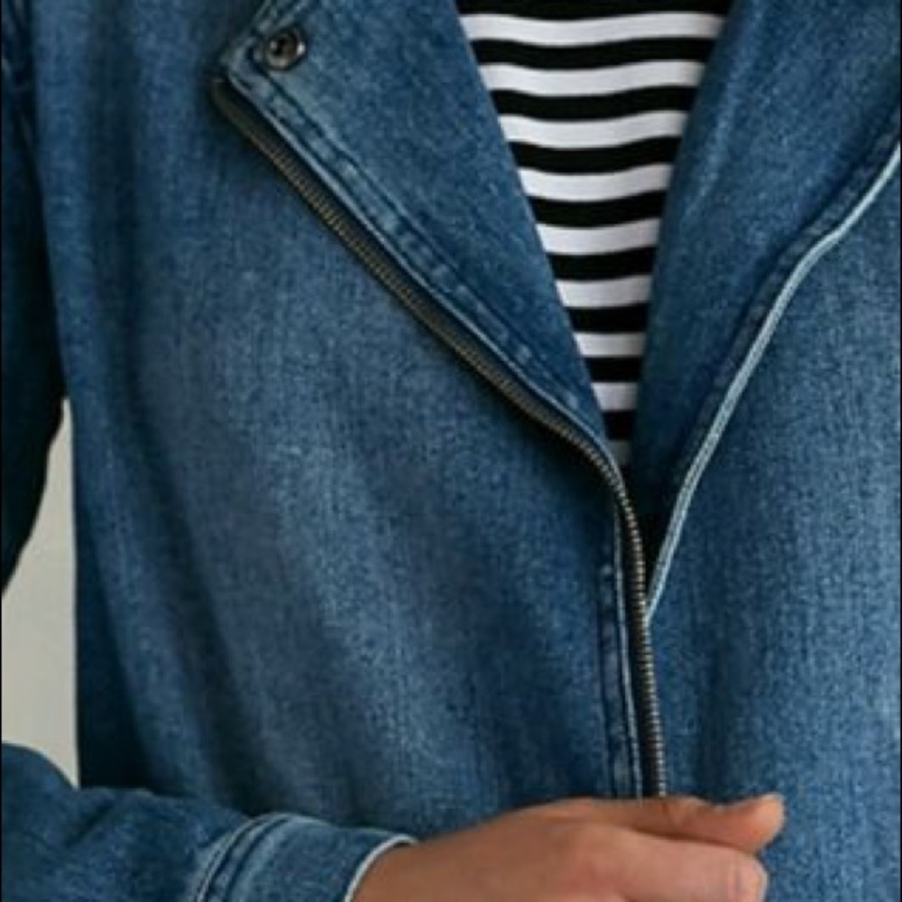 Gypsy Warrior Slouchy Denim Moto Jean Jacket
