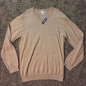 Men's V-neck Light Brown Sweater New with Tags!!