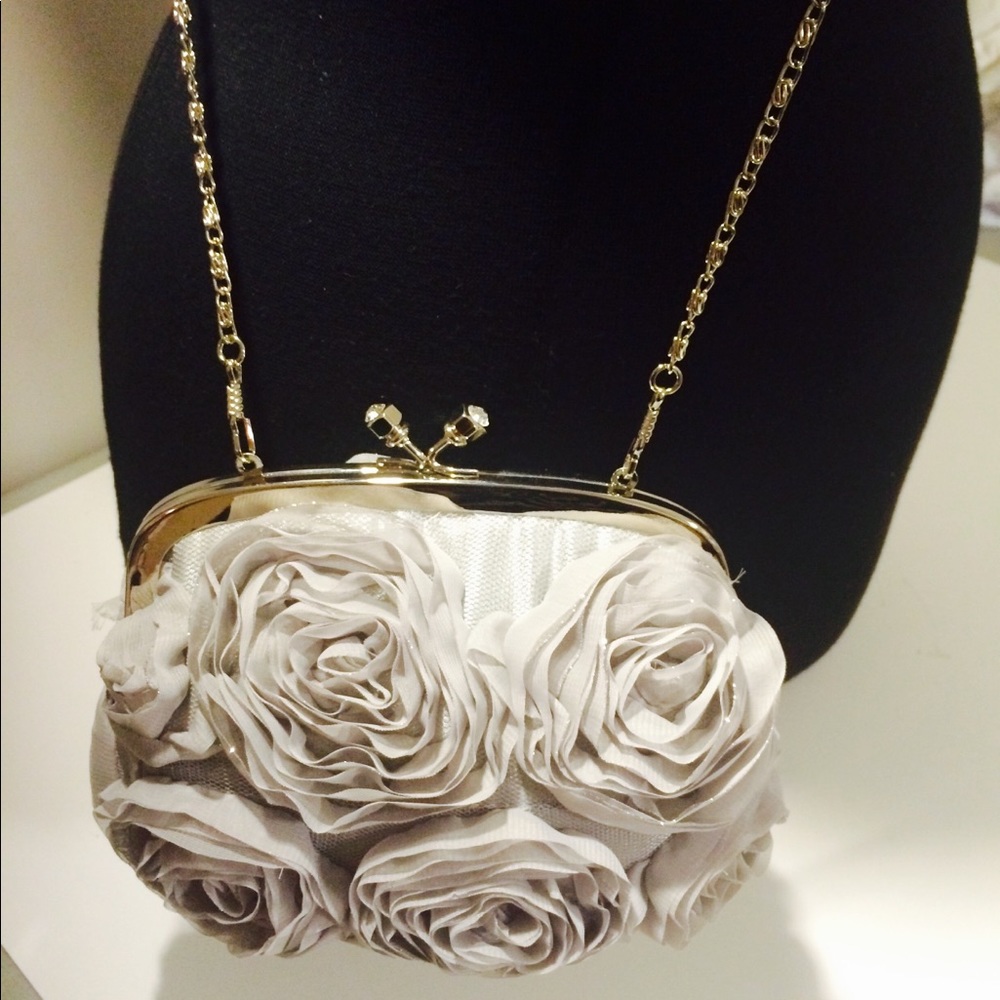 New Elegant silver gray purse.