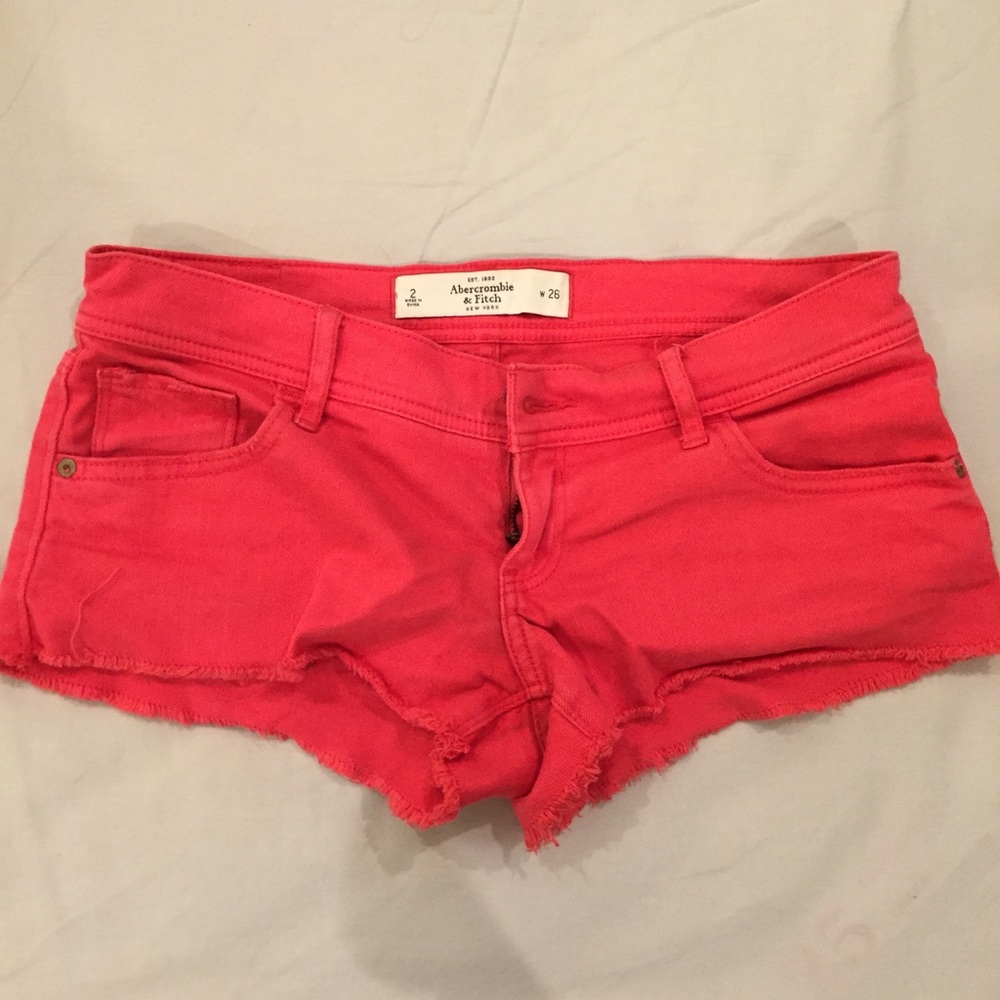 Red Abercrombie shorts- size 2 or 26