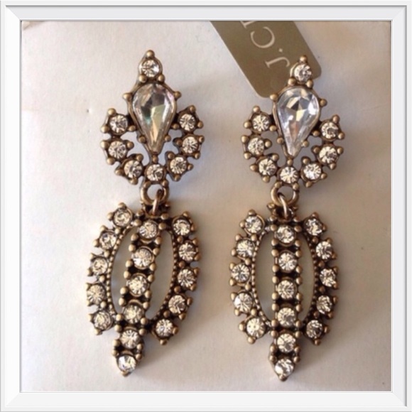 J. Crew Jewelry - NWT J. Crew Crystal Drop Earrings Firm