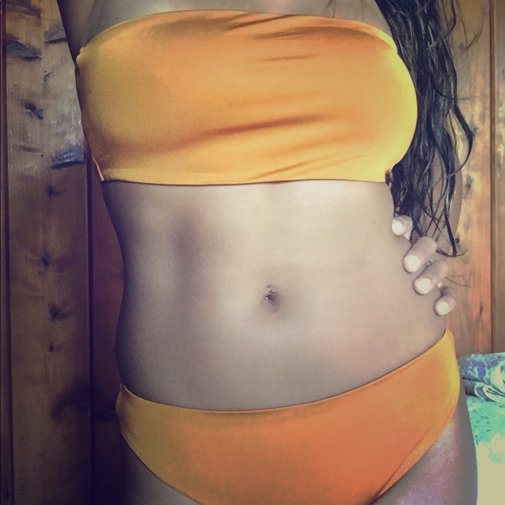 Bandeau top and matching bottom