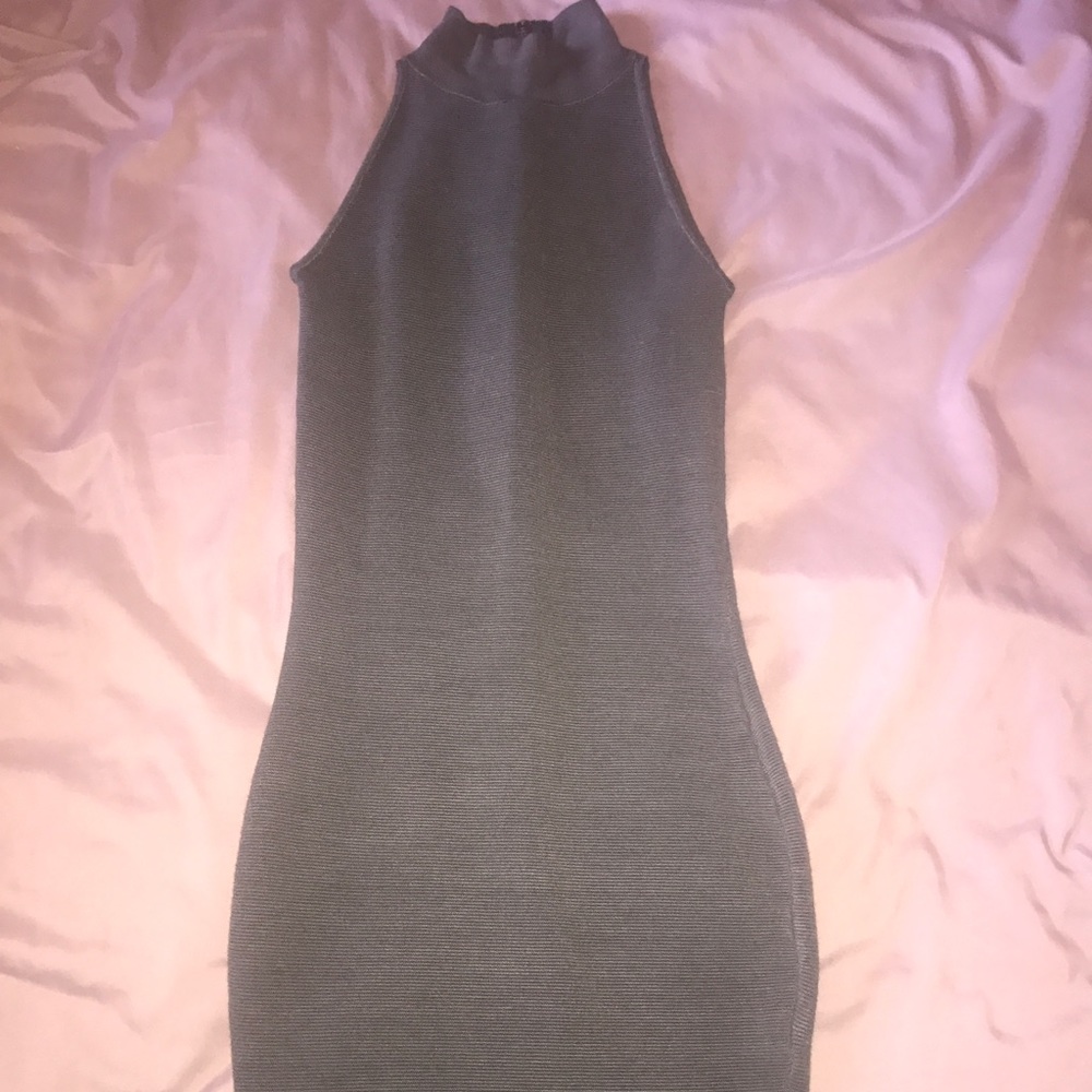 Gray bodycon dress
