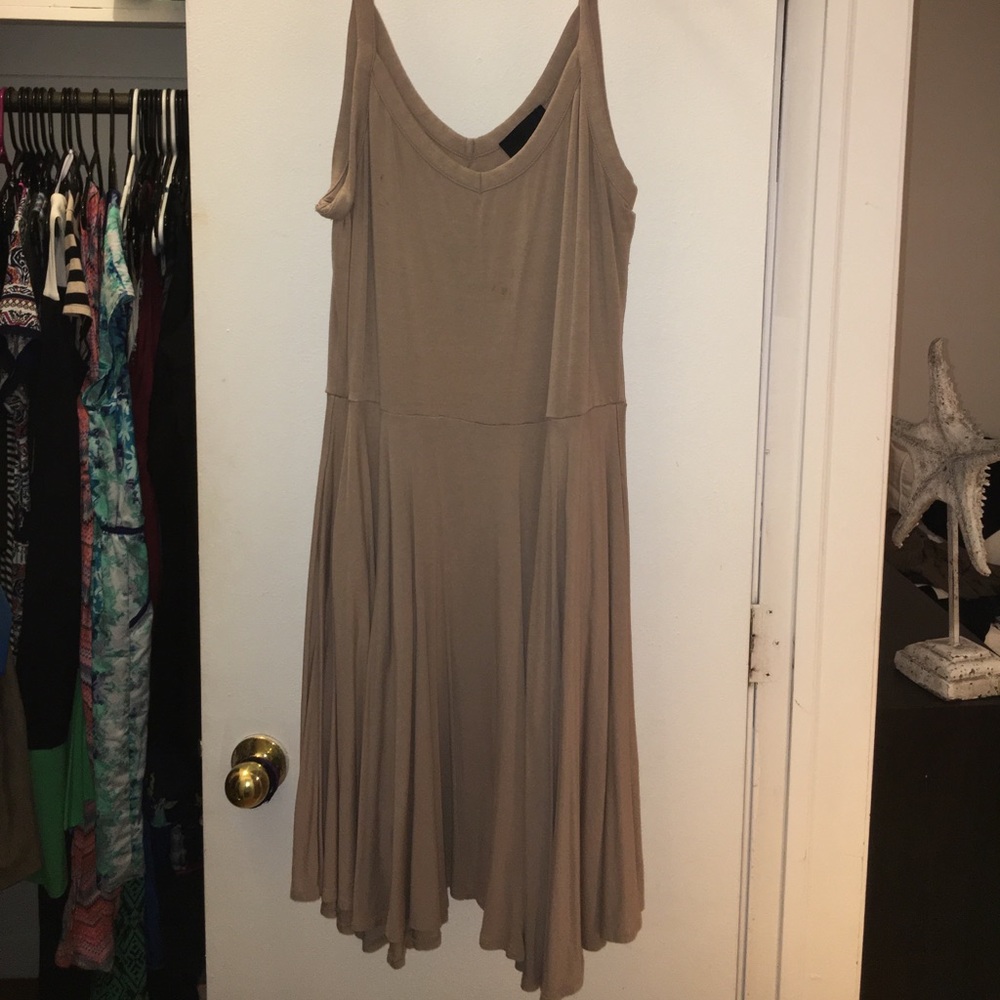 Camel flattering dress