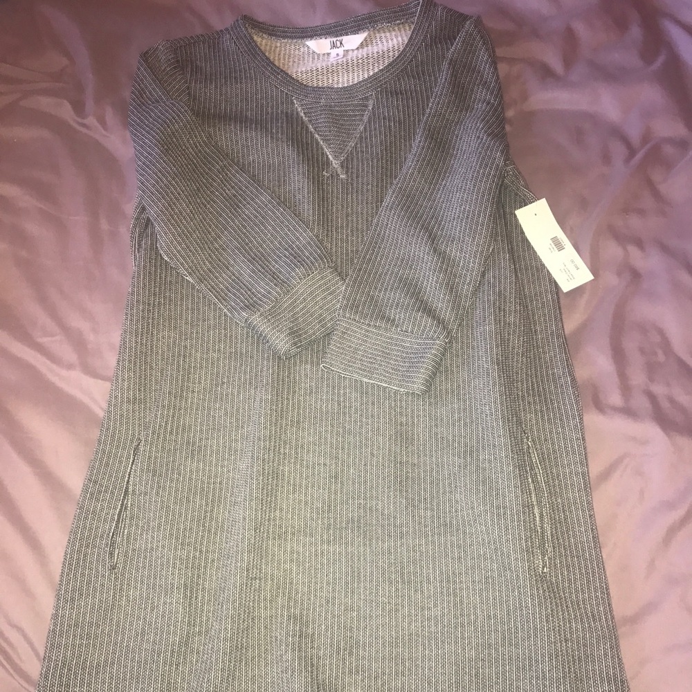 Gray sweater mini dress