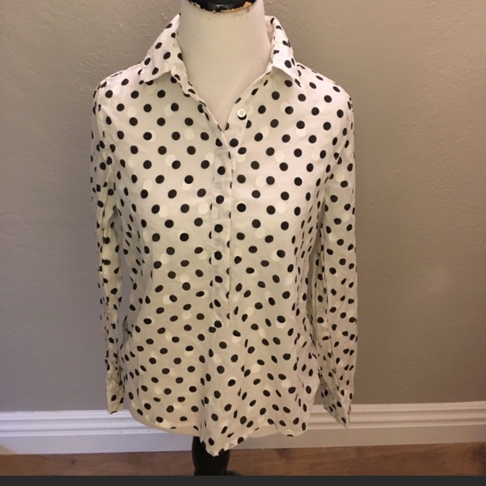Jcrew polka dot shirt. XS