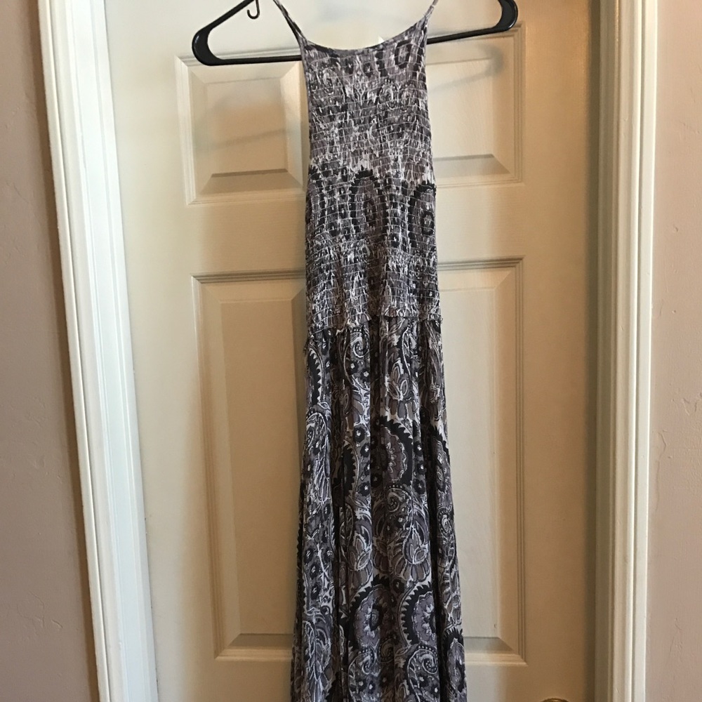Free people asymmetrical patterned midi dress